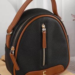 Mochi Black Solid Medium Sling Handbag-image-57