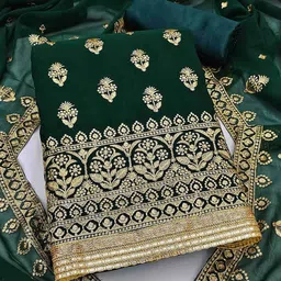 DIVASTRI Floral Embroidered Unstitched Dress Material-image-94