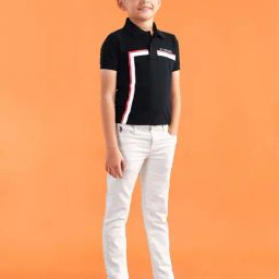 US Polo Kids Boys White Cotton Jeans-image-99