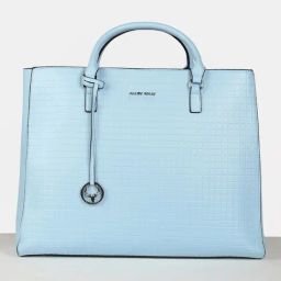 Allen Solly Blue Textured Tote Handbag-27
