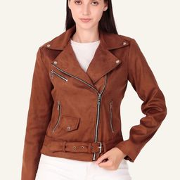 Leather Retail Women Solid Biker Jacket-picture-47