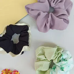 FindHerFavorite Women Set of 3 High Elasticity Scruchies-picture-28