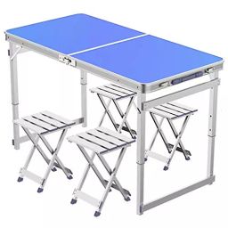 Corvids CFTC-02 (BL) Aluminium Alloy U-shape Multifunction Blue Table and Chair Set 9.5 kg-picture-12