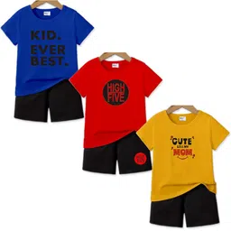 MRS NATURAL Kids Pack Of 3 Printed Round Neck T-Shirts With Shorts-picture-27