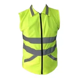 Payuh Classic Collar Full Zipper Closer PVC 50 mm (2 inch) Reflective Polyester Liril Fabric Safety Jacket Green Free Size-image-48