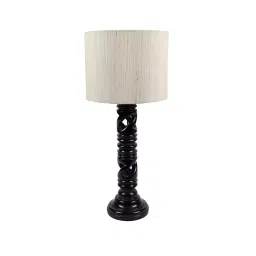 Tucasa NTU-163 B-22 Table Lamp with Wood Base (Beige)-29