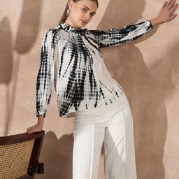 all about you Women Tie and Dye Printed Shirt Style Top-image-3