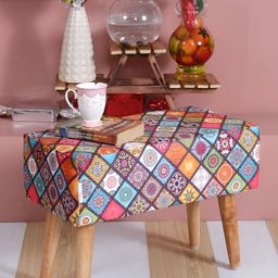Shadowkart Pink Velvet Rectangle Ottomans-image-38