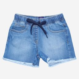 Kiddopanti Frayed Edge Distress Detail Denim Hot Shorts - Medium Blue-picture-14