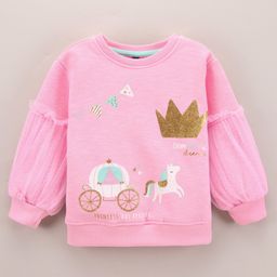 Little Kangaroos Full Sleeves 320 GSM Sweatshirt Multiprint - Pink-picture-19