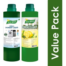 Gokhale Eco Wash Herbal Laundry Liquid Detergent & Surface Cleaner - 1000 ml & 1000 ml-image-31