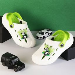 PASSION PETALS Panda Designed Slingback Clogs - White-picture-19