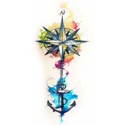 ORDERSHOCK Swing Star Anchor Temporary Body Tattoo-picture-10