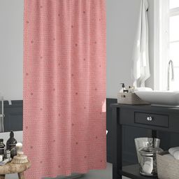 ArtzFolio White & Pink Printed Waterproof Shower Curtain-image-80