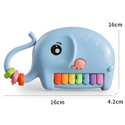 NEGOCIO Multi-functional Light Beaded Piano Keyboard Toy Fun Elephant Mini Piano Instrument Toy Pack of 1 - Color May Vary image 3
