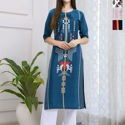 Anouk Rustic Women Pack Of 4 Ethnic Motifs Printed Straight Kurta-picture-18