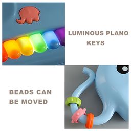 NEGOCIO Multi-functional Light Beaded Piano Keyboard Toy Fun Elephant Mini Piano Instrument Toy Pack of 1 - Color May Vary image 5