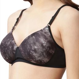 Cukoo Black & White Printed Full Coverage Non-Wired Bra - Pack of 2 image 4