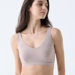 Wunderlove by Westside Beige Solid Padded Cotton-Blend Bra-image-45