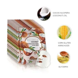 MONDSUB Coconut Anti Wrinkles Sheet Masks (Pack of 6) - 20 ml Each image 3
