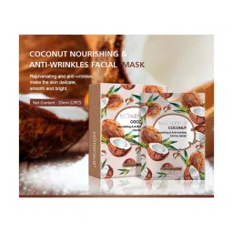 MONDSUB Coconut Anti Wrinkles Sheet Masks (Pack of 6) - 20 ml Each image 4