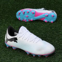 Puma Kids FUTURE 7 PLAY FG/AG White Football Shoes-image-19