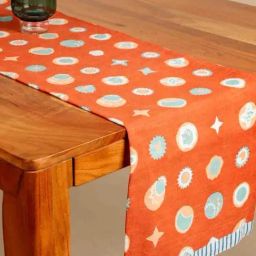 Freedom Tree Celestial Sky Amber Orange Table Runner-56