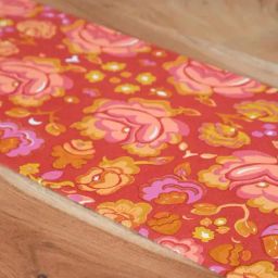 freedom tree Gypsy Rose Cotton Duck Red Print & Pattern Table Runners image 2