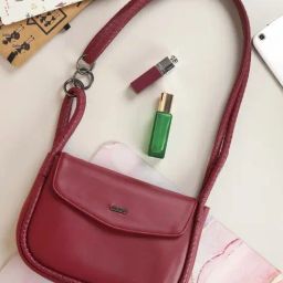 Mochi Maroon Solid Medium Sling Handbag-image-26