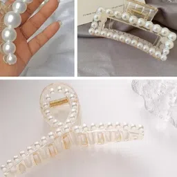 Set of 3 Pearl Claw for Women-0