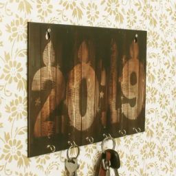 eCraftIndia 2019 Theme Wooden Key Holder with 6 Hooks-67