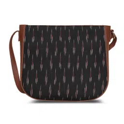 ZOUK Black Printed Small Cross Body Bag image 1