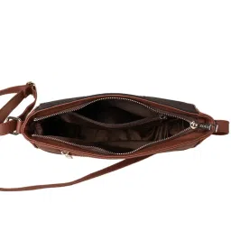 ZOUK Black Printed Small Cross Body Bag image 4