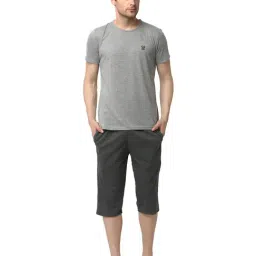 Vimal Jonney Dark Grey & Grey T-Shirt & Capris-image-85