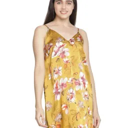 Oxolloxo Yellow Printed Night Dress-picture-23