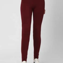 Forever 21 Maroon Skinny Fit Leggings-image-36