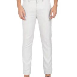Arrow Grey Extra Skinny Self Pattern Flat front trousers-image-24