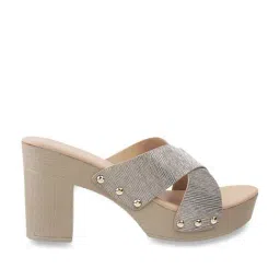 Metro Women's Grey Cross Strap Sandals-image-19