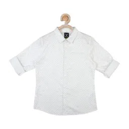 Allen Solly Junior White Cotton Printed Full Sleeves Shirt-image-88