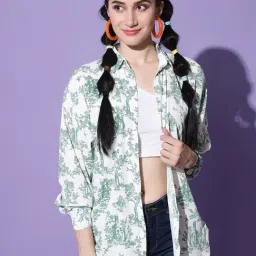 Trend Arrest White Floral Print Shrug-image-85