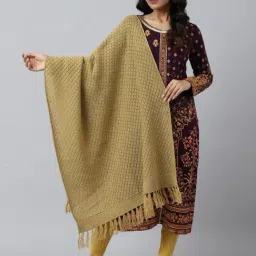 Aurelia Golden Self Pattern Shawl-44