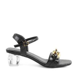 London Rag Women's Black Ankle Strap Sandals-picture-49