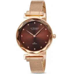 Strand By Obaku S731LXVNMN Guava Walnut Analog Watch for Women-image-11