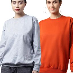 Vimal Jonney Grey & Orange Fleece Pullover - Pack of 2-picture-34
