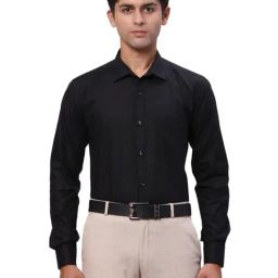 Park Avenue Black Slim Fit Shirt-image-68
