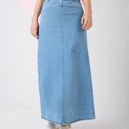 Globus Blue Plain Skirt-image-74