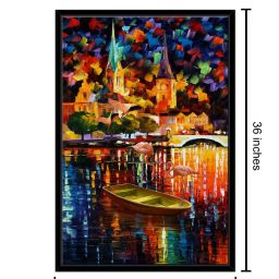 999Store Multicolor Canvas American Flamingo With Abstract View Canvas Painting image 4