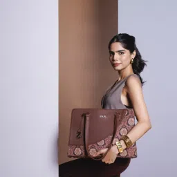 ZOUK Jodhpur Damask Printed Tote Handbag image 1