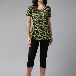Aarika Black Printed Swim Suit-image-71