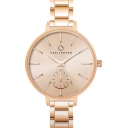 Carlington Iconic 2038 RoseGold Analog Watch for Women-image-52